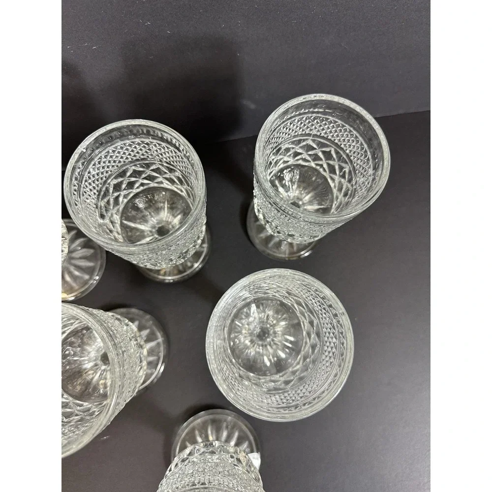 Anchor Hocking Wexford Claret Wine Glasses Set Of 6 Juice Clear 5 3/8